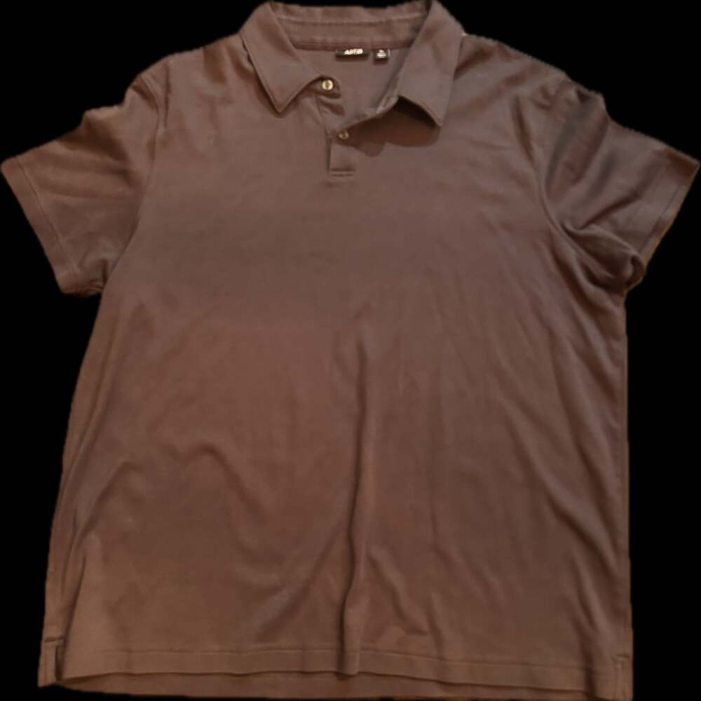 Apt. 9 Men's XL Solid Dark Gray Short Sleeve Polo Shirt
